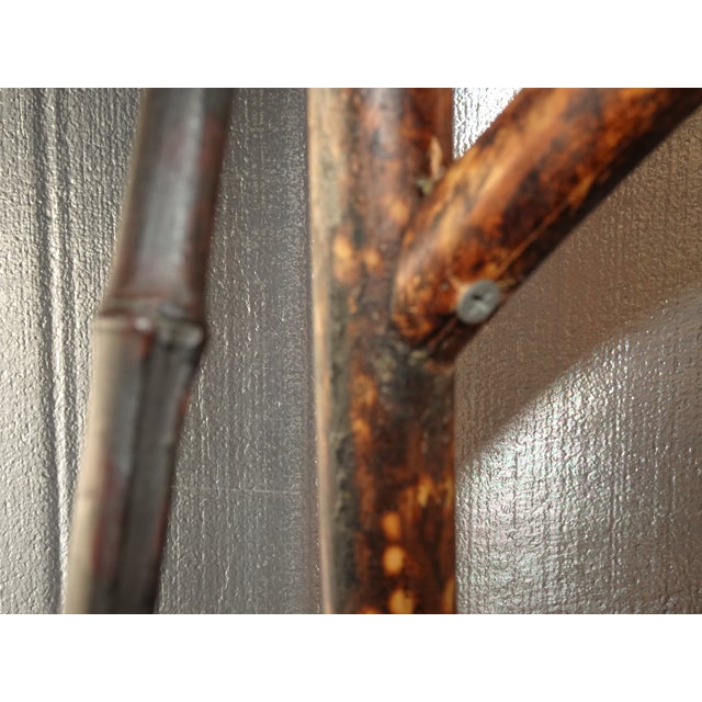 Vintage French Country Coastal Bamboo Rattan Book Shelf For Sale - Image 14 of 17