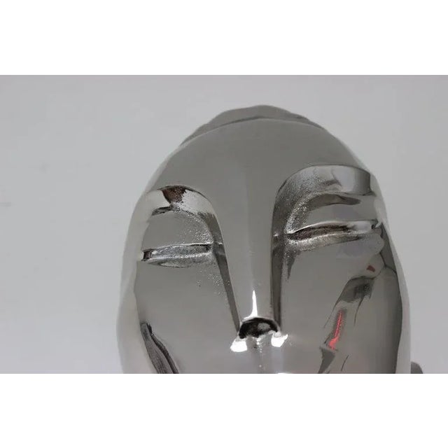 Late 20th Century Franz Hagenaur Style Nickel Plated Bust For Sale - Image 5 of 13