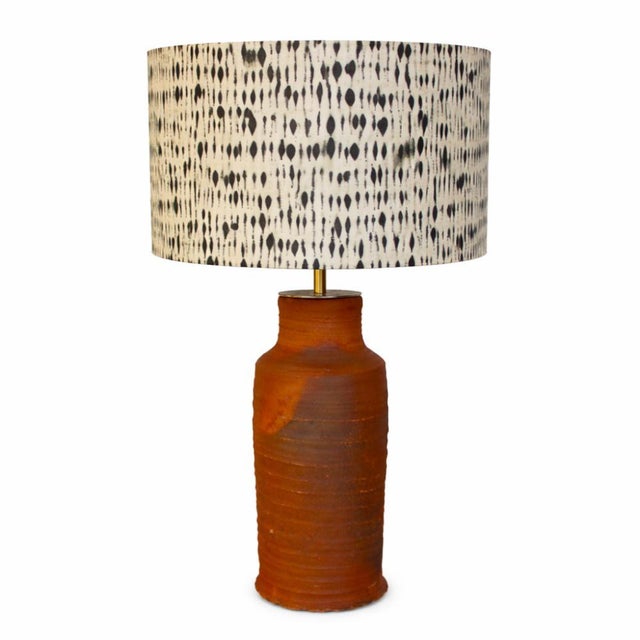 Table Lamp with Fabric Lampshade For Sale - Image 9 of 9