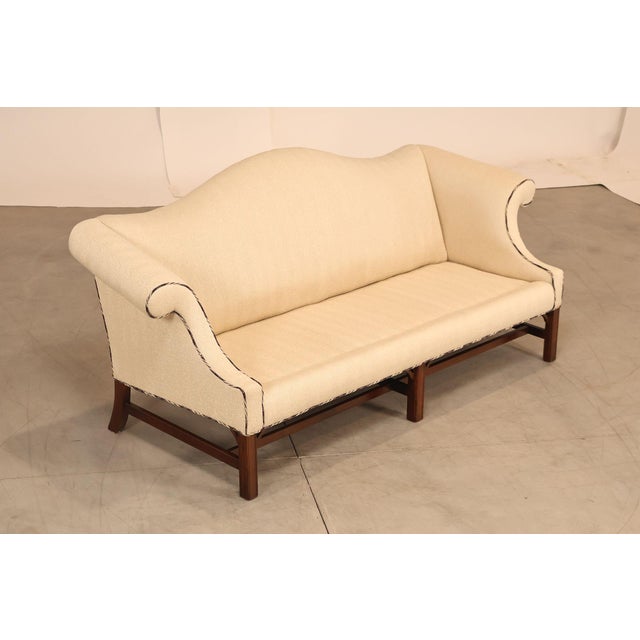 Chippendale Ethan Allen Vintage Chippendale Style Upholstered Sofa For Sale - Image 3 of 18