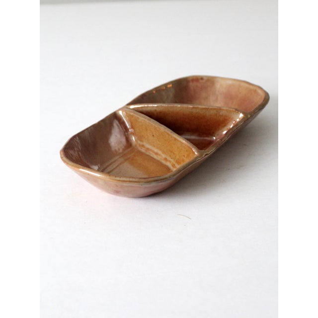Vintage Studio Pottery Divided Tray For Sale - Image 6 of 11