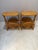 Boho Chic Pair..1970s Bamboo Cane Wicker Mid-Century Modern Side Bedside End Sofa Table Magazine Stand For Sale - Image 3 of 7