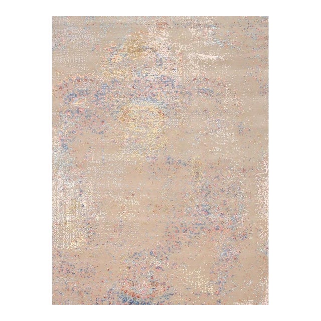 Pasargad Home Modern Multi Silk & Wool Area Rug- 8'11'' X 12' 3'' For Sale