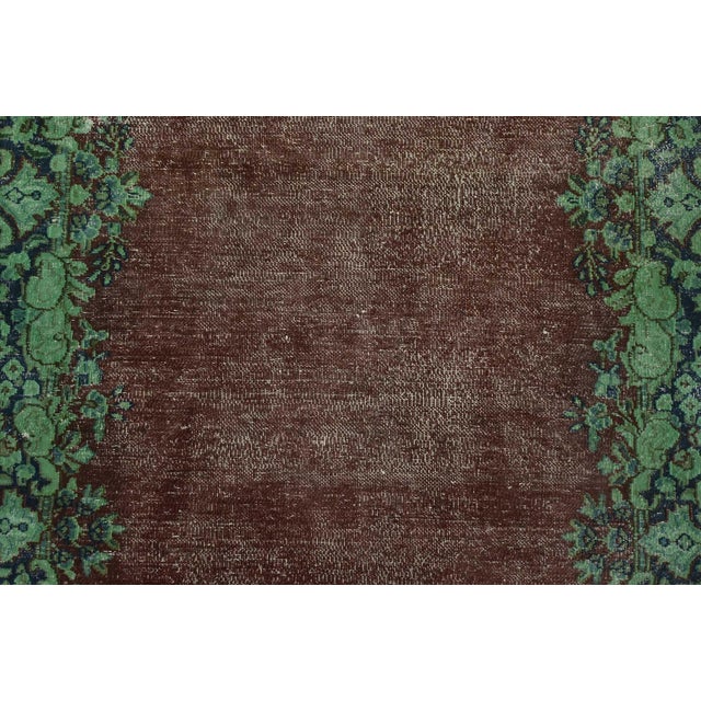 Red Kerman Runner 2’6” X 9’9” Red Wool Vintage Distressed Hand-Knotted Rug For Sale - Image 8 of 12