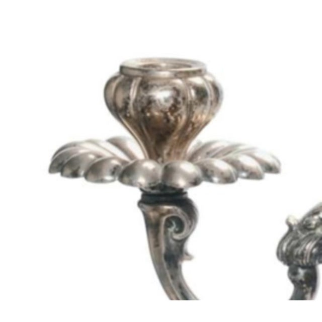 Antique Silver Candelabras of 1809 From France - a Pair For Sale - Image 4 of 7