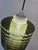 Olive and White Textured Glass Pendant Lamp For Sale - Image 9 of 11