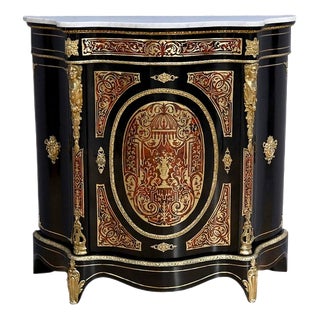 19th Century Napoleon III Boulle Marquetry Console Table from Maison Coignerai For Sale
