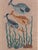 Mid Century modern maritime wall art with an embroidered underwater world Embroidery on Jute / coarse linen cloth Sweden...