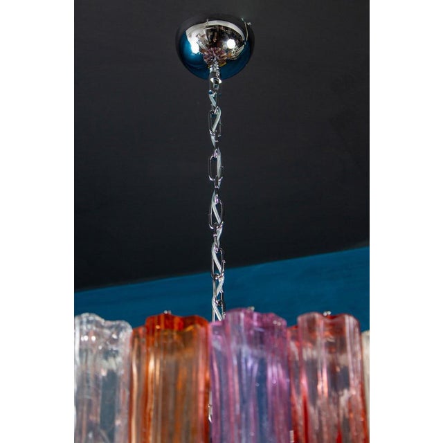 Mid-Century Multicolored Murano Glass Tronchi Chandelier, 1970s For Sale - Image 12 of 13