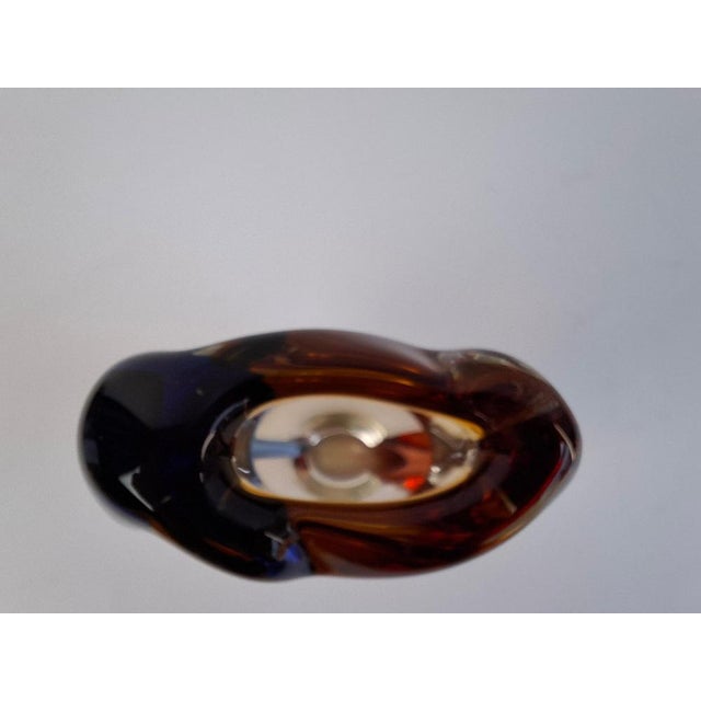 Glass Mid-Century Modern Czech Art Glass Vase attributed to Hana Machovska Mstisov, 1960s For Sale - Image 7 of 18