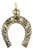 Late 19th Century Victorian 14k Gold With Silver Front Diamond Horseshoe Charm or Pendant For Sale