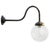 Metal Mid-Century Brass Clear Glass Cast Iron Sconces Wall Light For Sale - Image 7 of 7