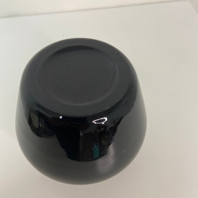 American Early 20th Century Black Amethyst Petite Vase/Jar For Sale - Image 3 of 8