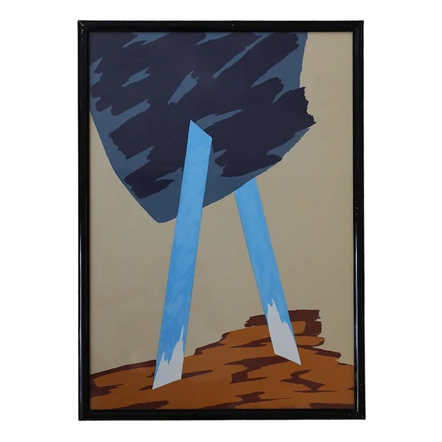 Mino Ceretti, Composition, Color Serigraph, 1988, Framed For Sale