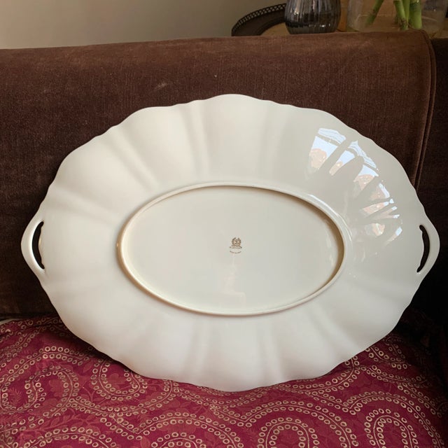 Vintage Lenox Symphony Large Gold Trimmed Platter For Sale In New York - Image 6 of 13