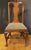 Pair of early-mid 18th century Queen Anne side chairs, English. Made of padouk wood. Nicely shaped back splats. Raised on...