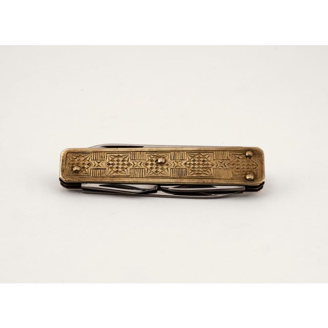 Vintage Art Nouveau Mens Brass Pocket Multi-Tool, 1950s For Sale - Image 17 of 18