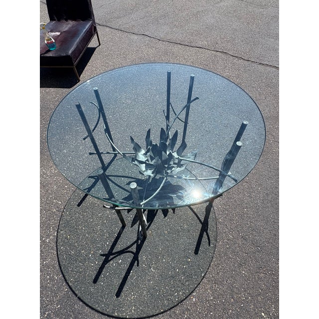 Spectacular Lotus dining/center table in the manner of Curtis Jere! This table was custom made and ordered for a local...