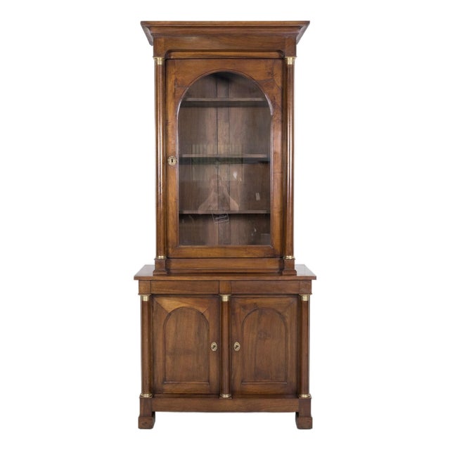 19th Century Period French Empire Walnut Lyonnaise Bibliotheque or Bookcase For Sale
