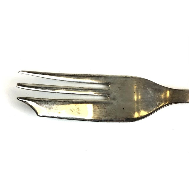 1950s Vintage Sheffield England Silver Plated Cocktail Forks - Set of 6 For Sale - Image 5 of 10