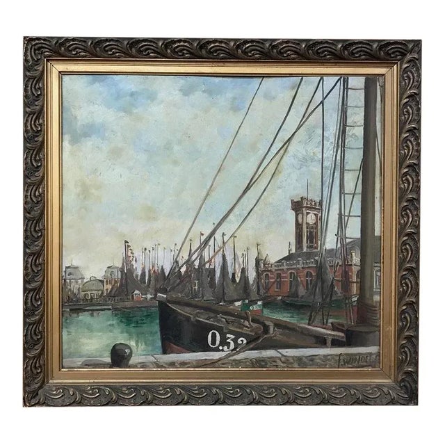 Antique Framed Oil Painting on Board by Windel For Sale - Image 12 of 12