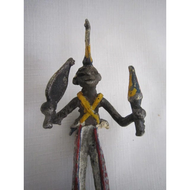 Black Akan Ashanti African Metal Figures, S/3 For Sale - Image 8 of 9