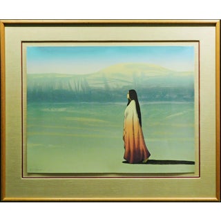 R.C.Gorman "Chimayo Day" Lithograph Custom Framed Artwork 1982 For Sale