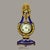 An elegant and highly decorative Marie Antoinette-style lyre mantel clock, inspired by an important French model held in...