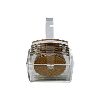 Lucite Coaster Set - 7 Pieces For Sale