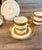 Gold Antique Hand-Gilded 22k Gold Fine Bone China Teacup & Saucer Set of 3 for Adderley's Ltd - 6 pcs For Sale - Image 8 of 10