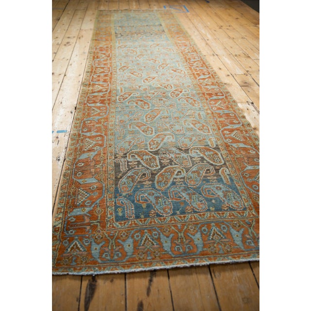 Textile 1930s Vintage Persian Afshar Boteh & Arabesque Wool Rug Runner For Sale - Image 7 of 12