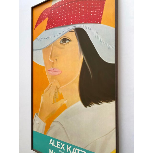 Alex Katz Vintage 1980 Pop Art Lithograph Print Framed Large Modernist Exhibition Poster " Red Band " 1978 For Sale - Image 14 of 17