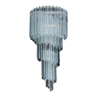 21st Century Italian Spiral Murano Quadriedri Crystal Sconce by Fabio LTD For Sale