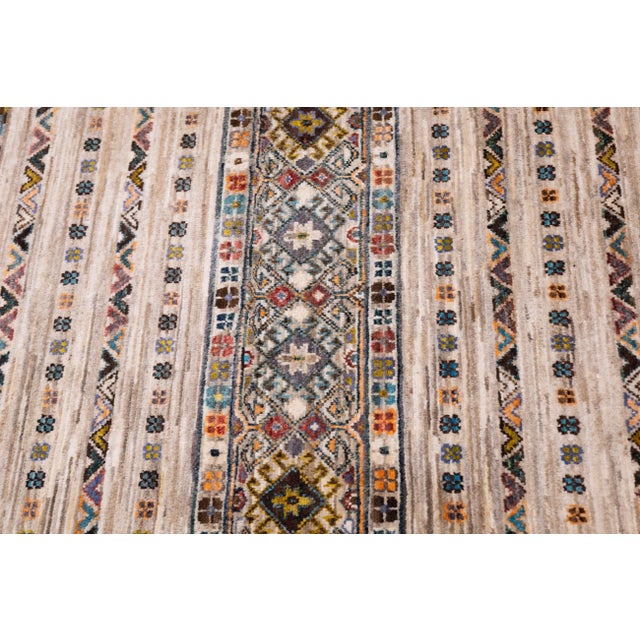 Textile Contemporary Gabbeh Rug 6'8'' X 9'9'' For Sale - Image 7 of 9
