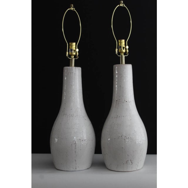 Mid 20th Century Ceramic Lamps - a Pair For Sale - Image 10 of 12