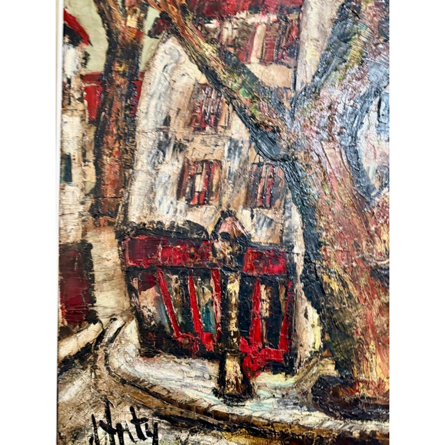 Textile Henri d'Anty, French Modernist Large Paris Street Oil Painting Expressionist Henry D'anty, c.1960's For Sale - Image 7 of 13