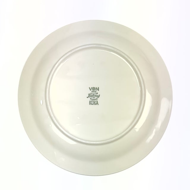 Ceramic Mid-Century Modern Scandinavian Stoneware "Koka Blå" Side Plates by Hertha Bengtson for Rörstrand - Set of 6 For Sale - Image 7 of 8