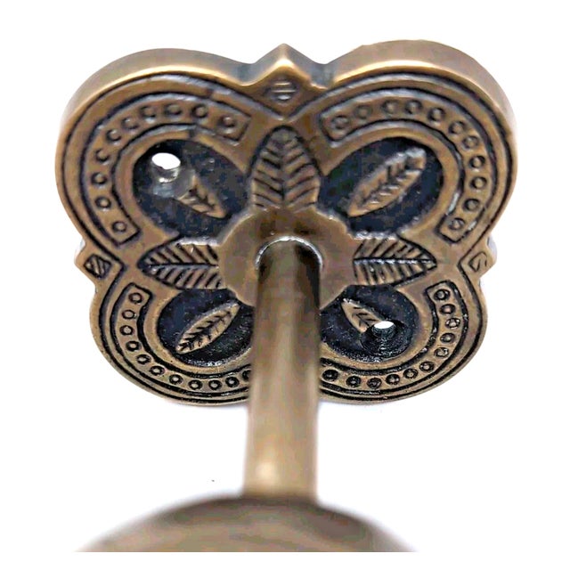 Cast Brass Elephant Head Wall Mount Coat Purse Hook Hanger India Boho For Sale In San Diego - Image 6 of 8