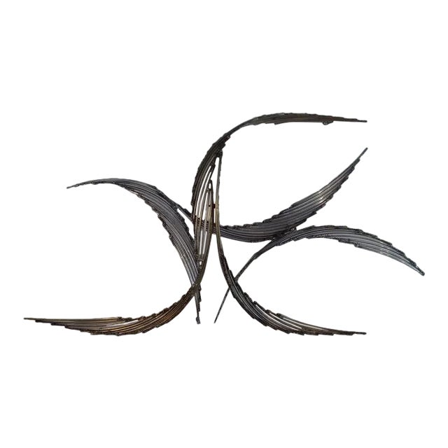 Two Piece Brass And Steel Wall Sculpture By Curtis Jere Of Artisan House California Chairish