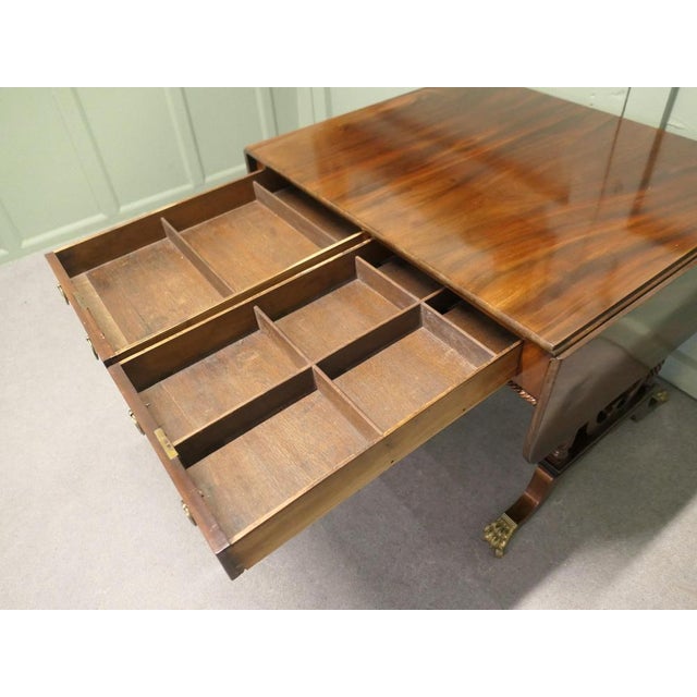 Regency Lyre Ended Side Table For Sale - Image 4 of 8