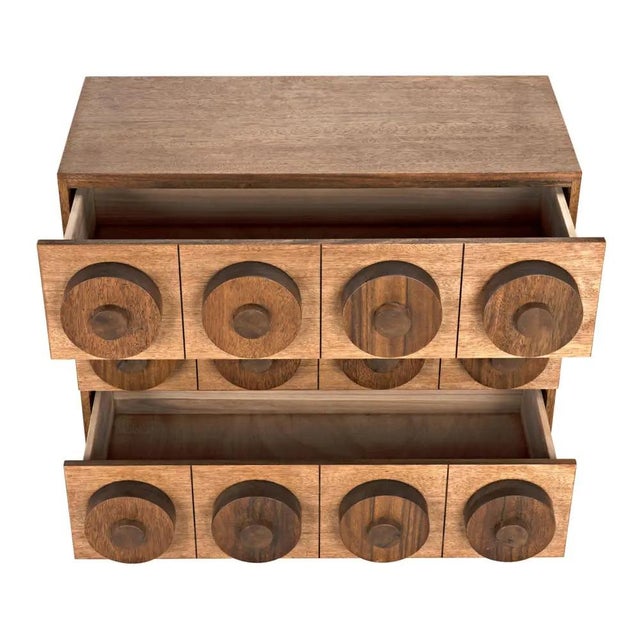 Noir NOIR Lego Sideboard with 3 Drawers, Dark Walnut For Sale - Image 4 of 5