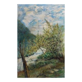 A Quiet River - Oil on Canvas by A. Whipple For Sale
