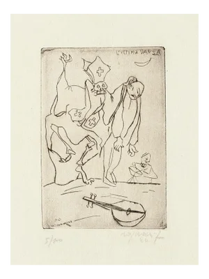 The Last Dance - Original Etching by A. Borgonzoni - 1970s 970s