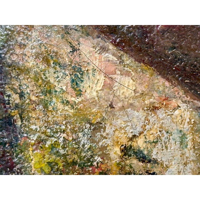 Art Nouveau Framed Impressionist Landscape Oil Painting by California Artist Count Geza S. De Perhach For Sale - Image 11 of 17