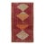 Vintage Distressed Rug in Red With Bold Diamond Medallions - Rug & Kilim For Sale