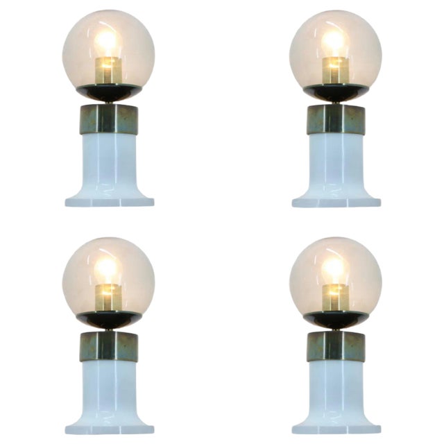 Mid-Century Table Lamps by Jaroslav Bejvl for Kamenicky Senov, 1970s, Set of 4 For Sale