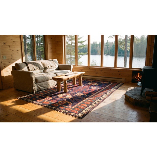 19th Century Caucasian Zeychor Carpet ( 4'2" x 7' - 127 x 213 ) For Sale - Image 13 of 15