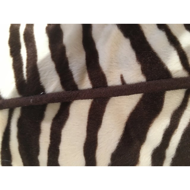 Zebra Pillows - A Pair For Sale - Image 4 of 6
