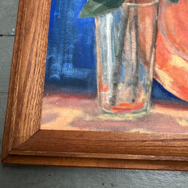 Impressionist 1970’s Original Impressionist Magnolia Flower Still Life Painting For Sale - Image 3 of 4