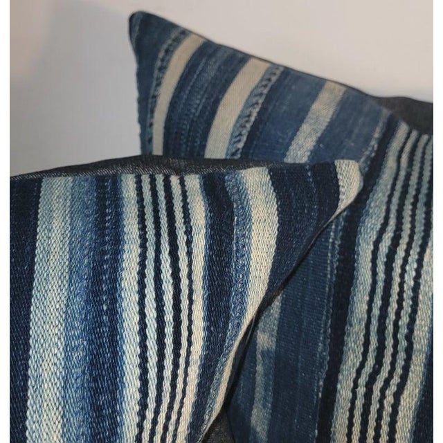Pair of Striped Linen Pillows For Sale - Image 4 of 6